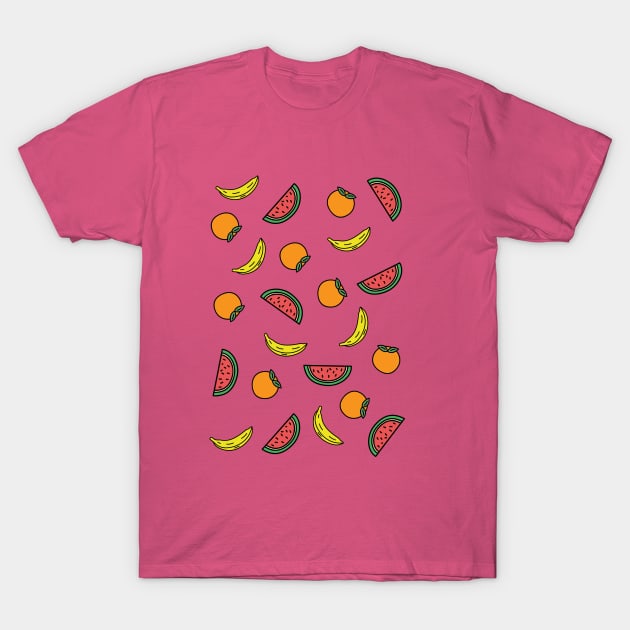 Fruits Pattern T-Shirt by burropatterns